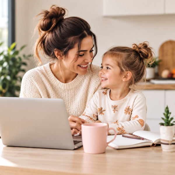 Mujer con su familia