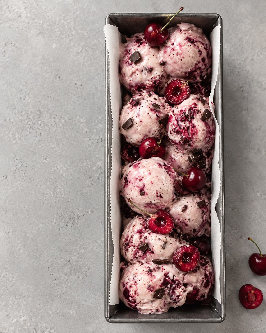 Helado de Cereza y Chocolate Amargo